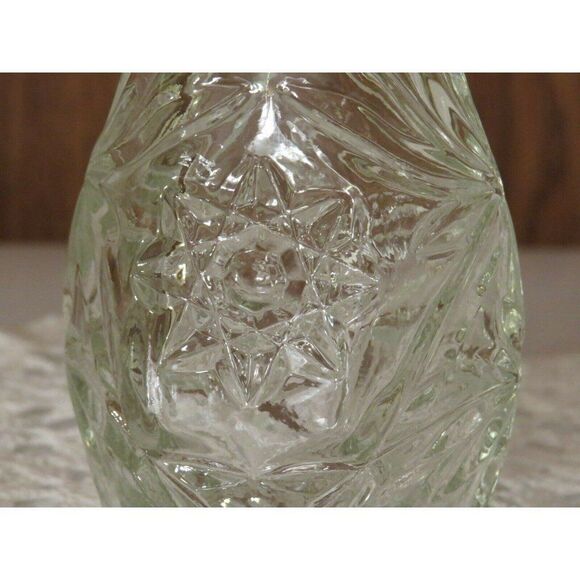 Vintage Anchor Hocking Early American EAPC Prescut Clear Cruet with Lid - Picture 3 of 12